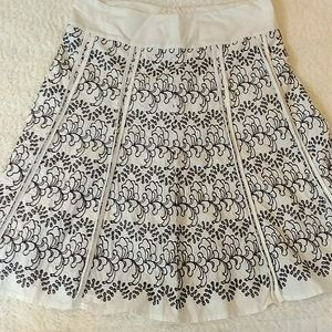Mexx Black and White Floral Embroidered Skirt